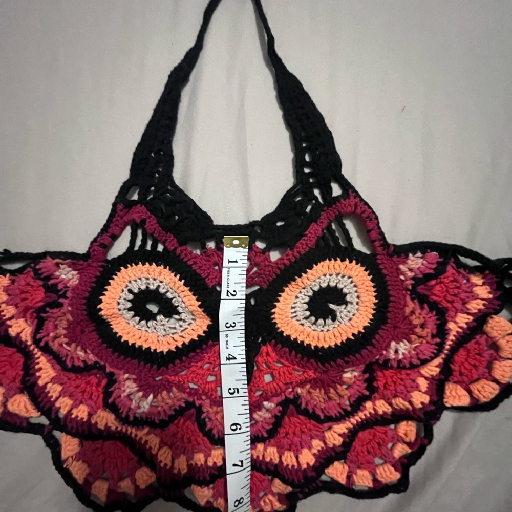 Multicolor Owl Pattern halter and shrug - Picture 5 of 7